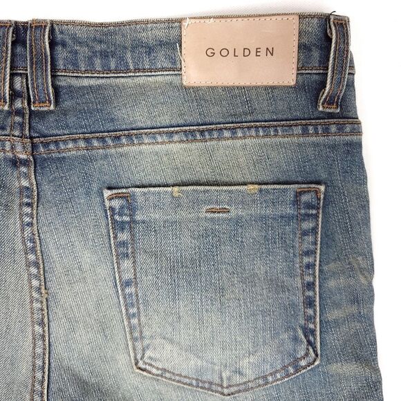 Golden Brand Stacked Cut Off Jean Shorts Mens 30x12 USA Made Blue Stretch - Picture 7 of 7